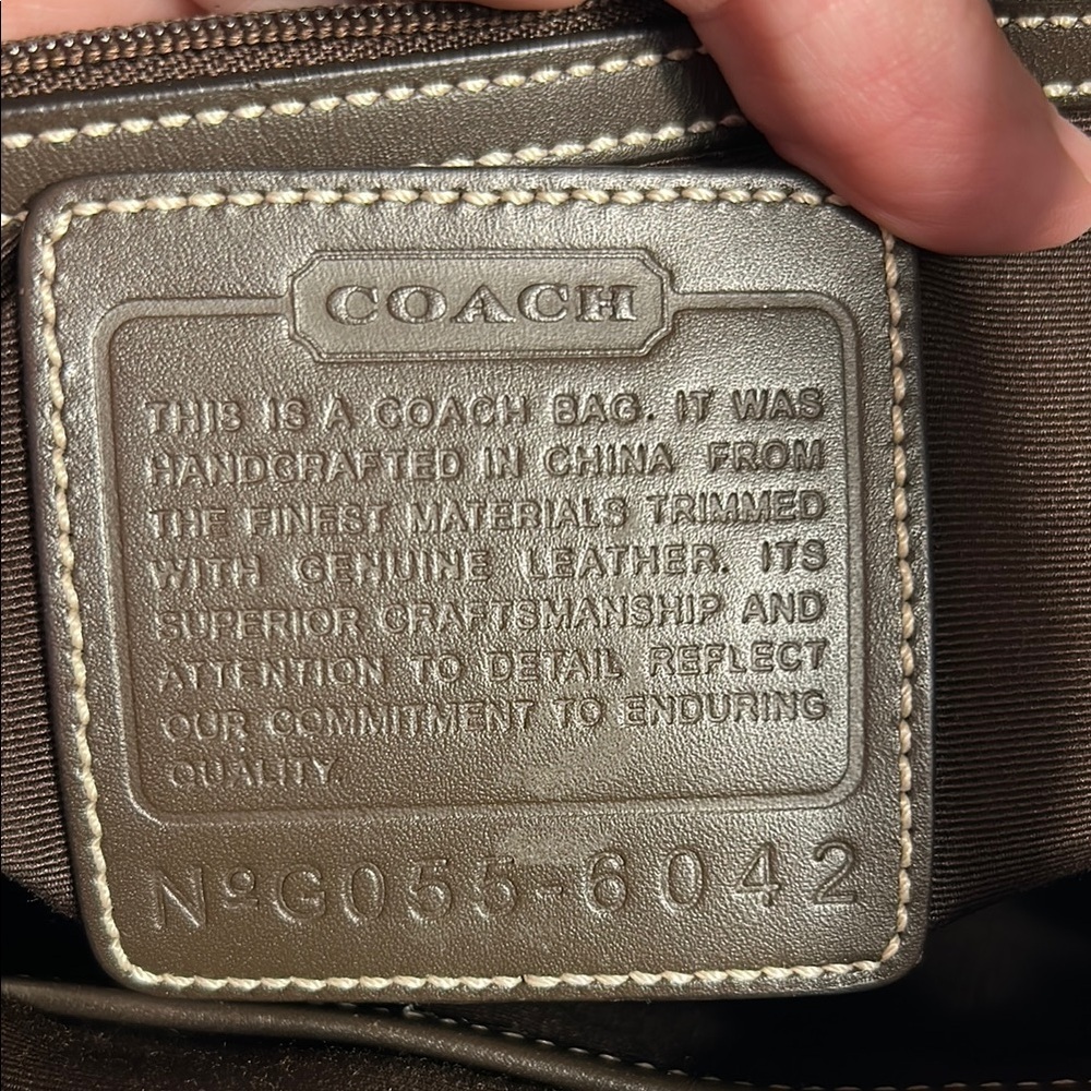 COACH 6042 Brown Canvas and Leather Monogram Tote Bag Vintage (07/2005) - Picture 12 of 12